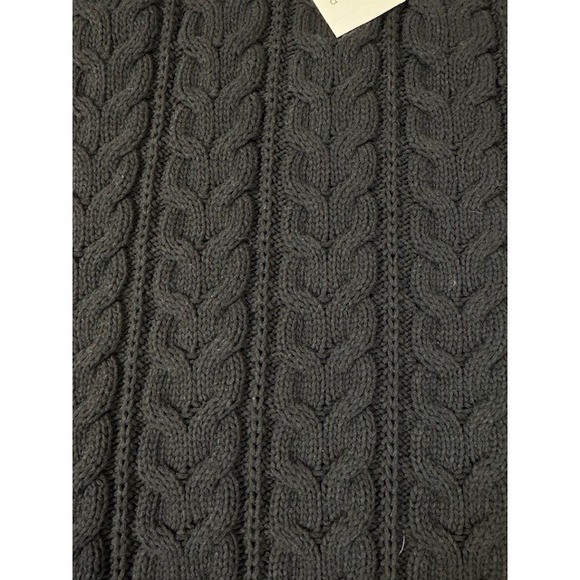 A New Day Womens XL Black Cable Knit Halter Sweater Tank Top Sleeveless NWT - Picture 7 of 7